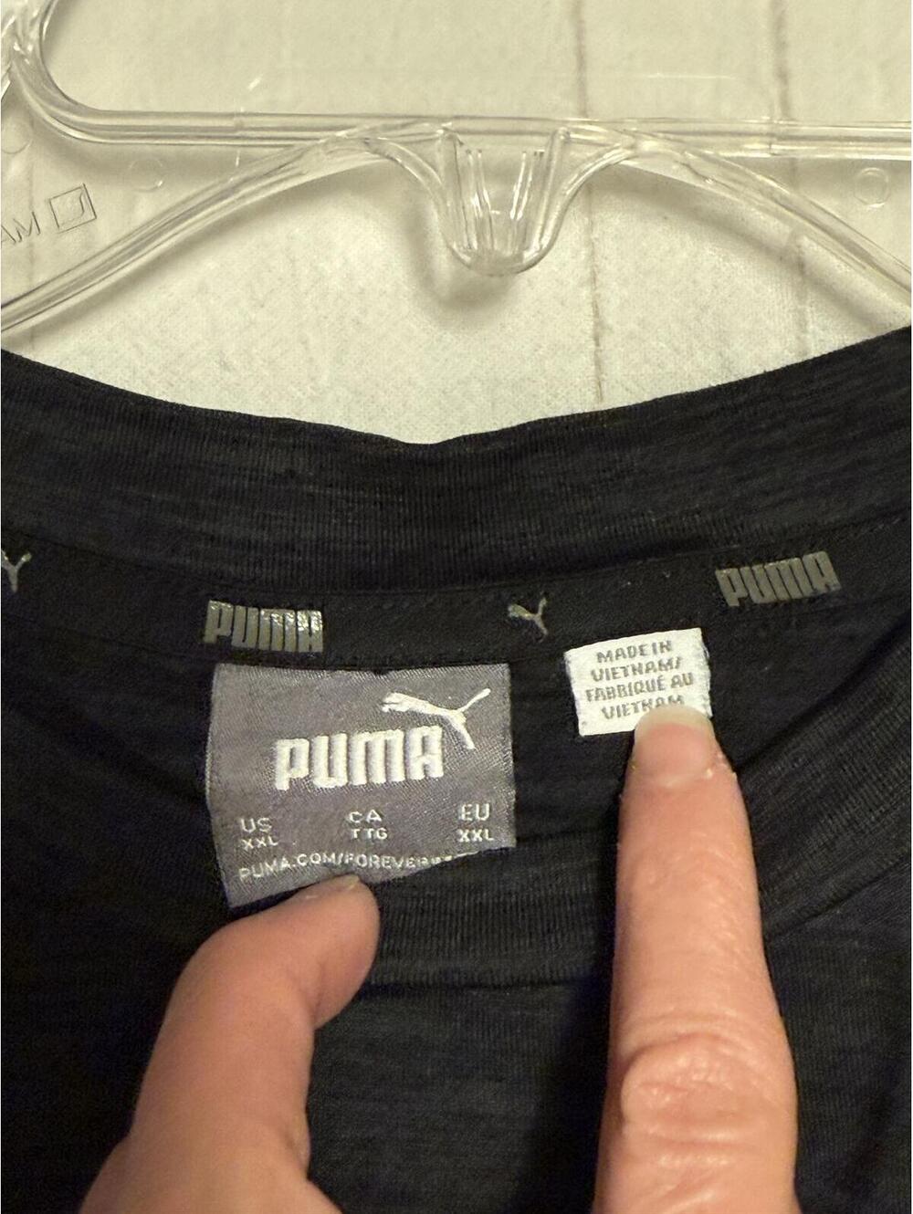 Puma Men's Crew Neck Sweatshirt | Size XXL | Dark Heather Black - Picture 3 of 7